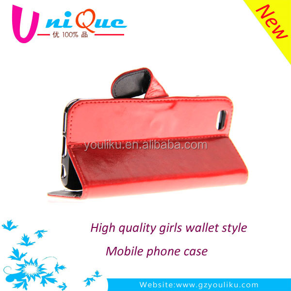 2014年熱い販売の財布フリップレザーケースappleのiphoneのための6仕入れ・メーカー・工場