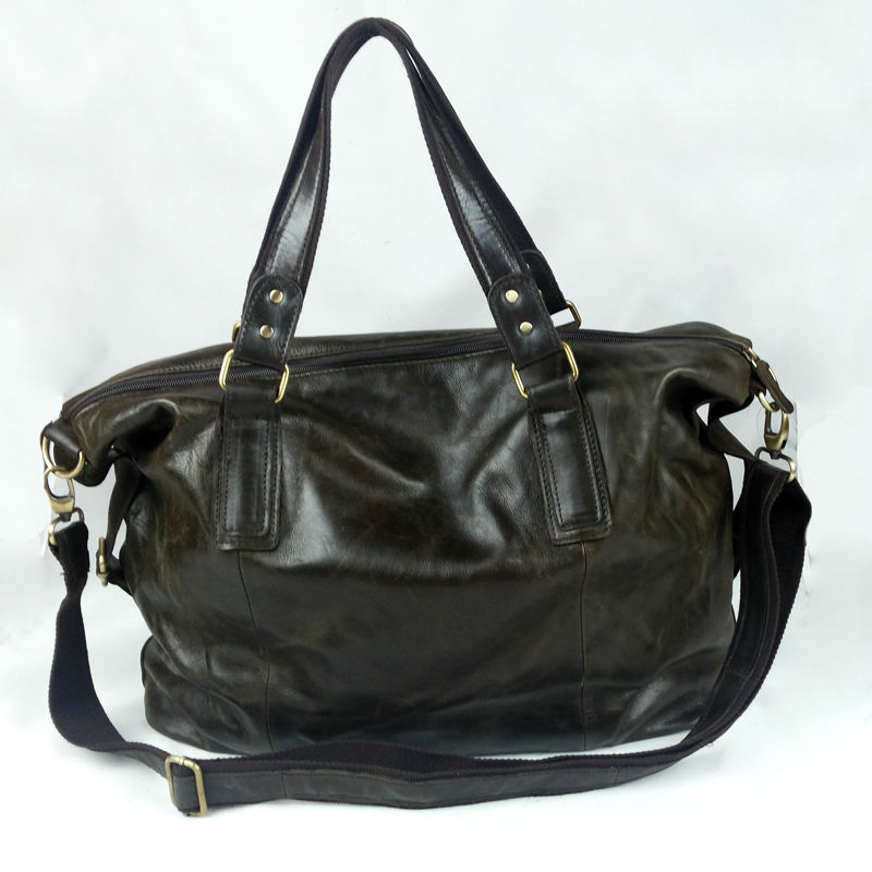 2014 dark chocolate leather man leisure classical messenger shoulder bag