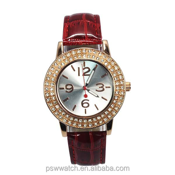 2015 leather watch genuine watch wrist watch for men and ladies from watch factory
