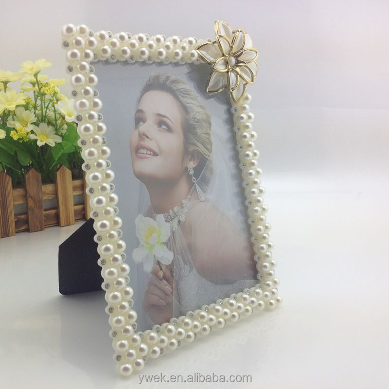 aaaa高品質な真珠花フォトフレーム株に家の装飾のための、問屋・仕入れ・卸・卸売り
