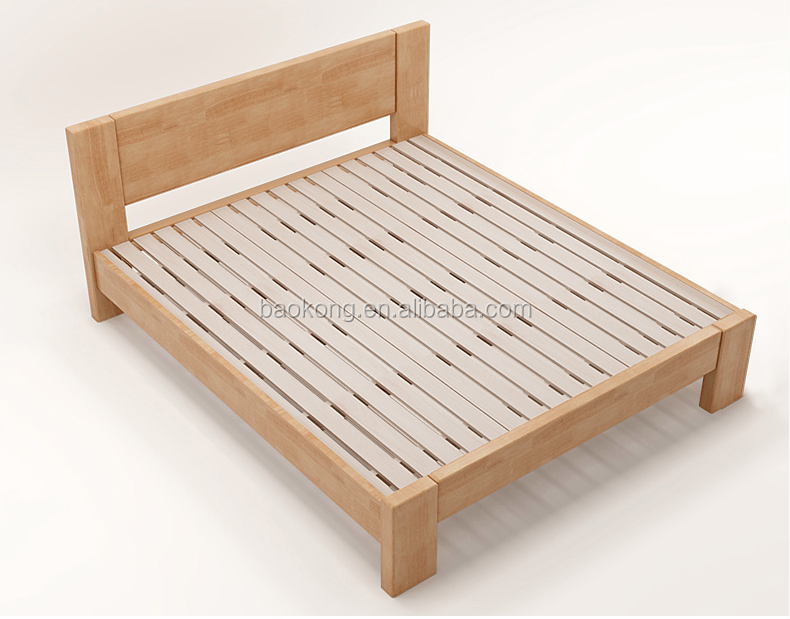Cuna - cama de madera maciza Meran - nogal - 180 x 200 - cama de madera -  cama doble - matrimonial - Madera mac…