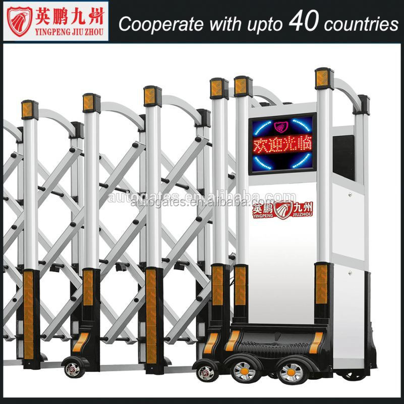 Driveway Retractable Gate Telescopic Barrier Door Foldable Fencing