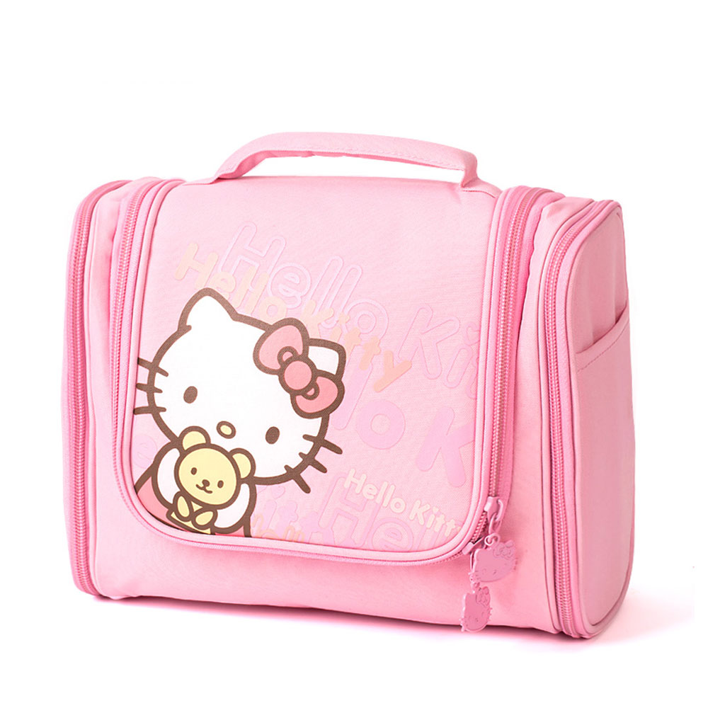 Hotselling Universal Super Quality Hello Kitty Green Cosmetic Bag
