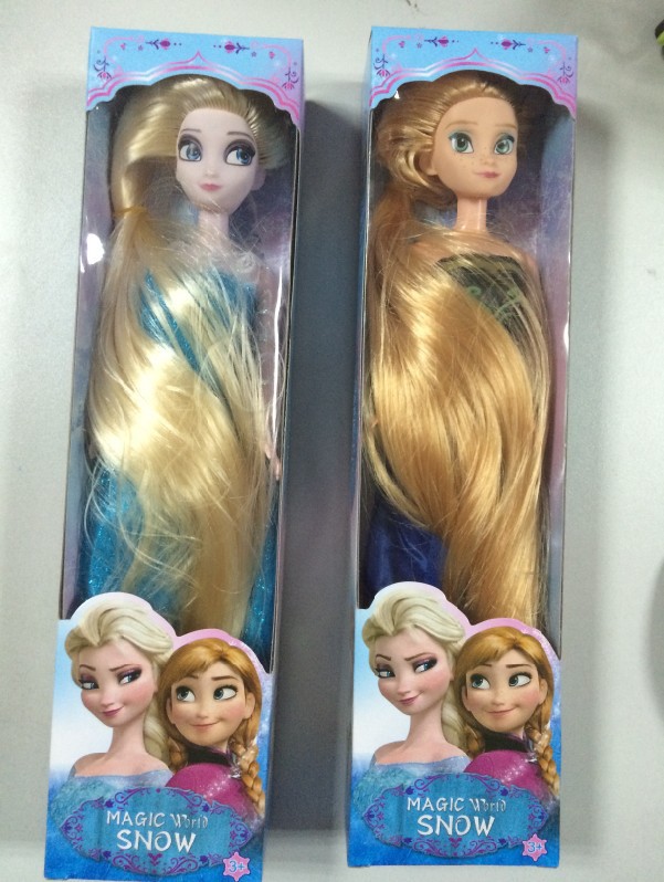 冷凍冷凍エルザアンナ人形人形玩具が長い髪を持つ人形diyのヘアの漫画映画問屋・仕入れ・卸・卸売り