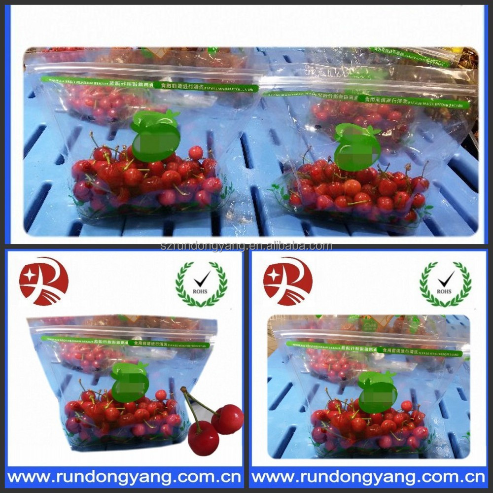 透明なプラスチック製のスライダージップロックの包装のための陽気さとブドウの果実袋仕入れ・メーカー・工場