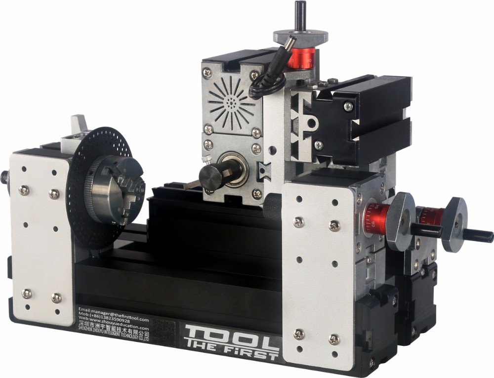 60W Power Mini Lathe Machine 12000RPM Motor Woodworking Soft Metal DIY Tool