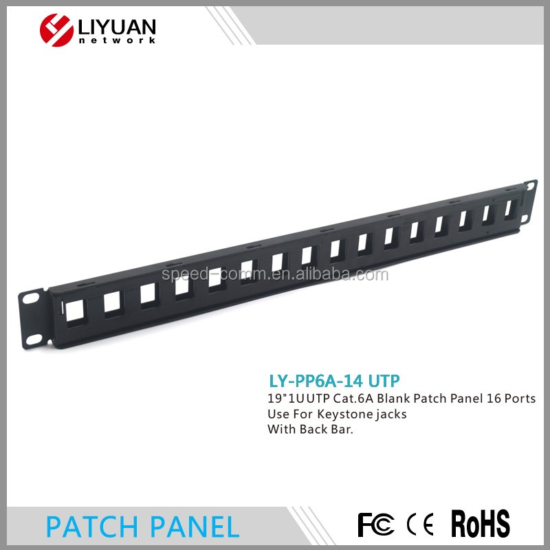 LY-PP6A-14中国cat6aキーストーンジャックutp 1u 16ポート空パッチパネル仕入れ・メーカー・工場