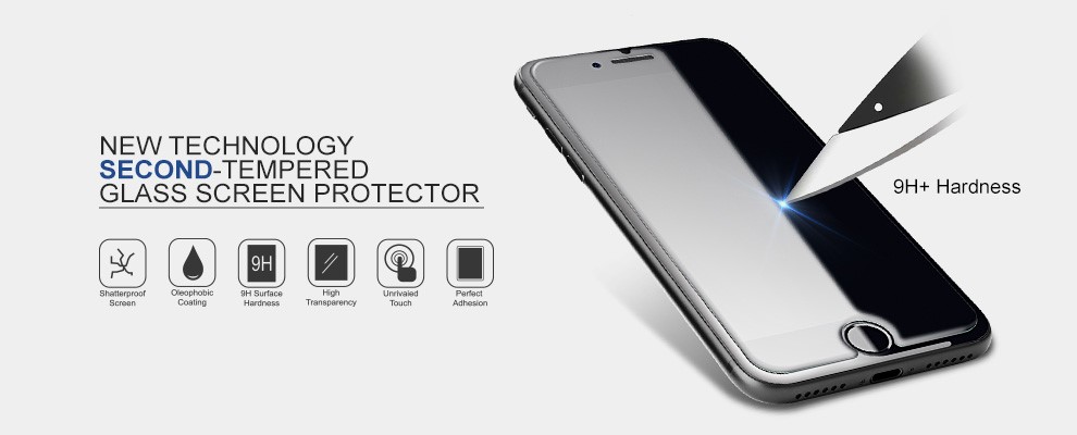Double Strong Tempered Glass Screen Protector for iphone Glass 9H+ Twice Tempered Glass Film