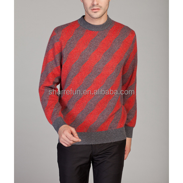 100 Pure Cashmere Fashion Style Men's Sweater Pullover Red Color Buy