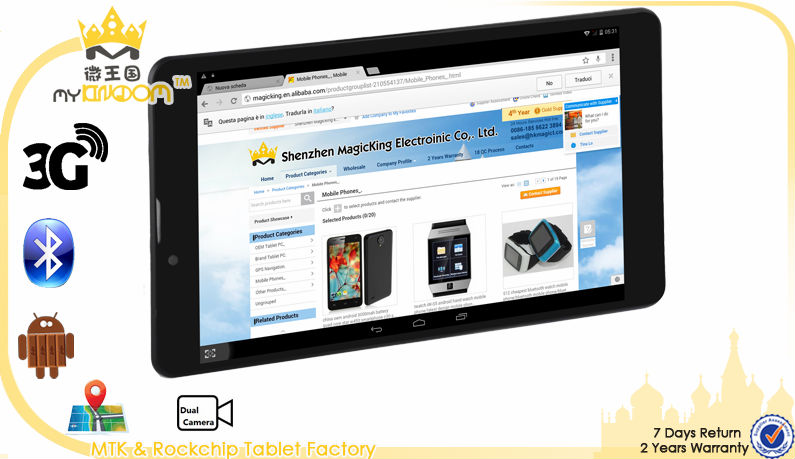 6.95inch Touch Andorid 4.4 tablet pc with sim card built-in gps 3g wifi問屋・仕入れ・卸・卸売り