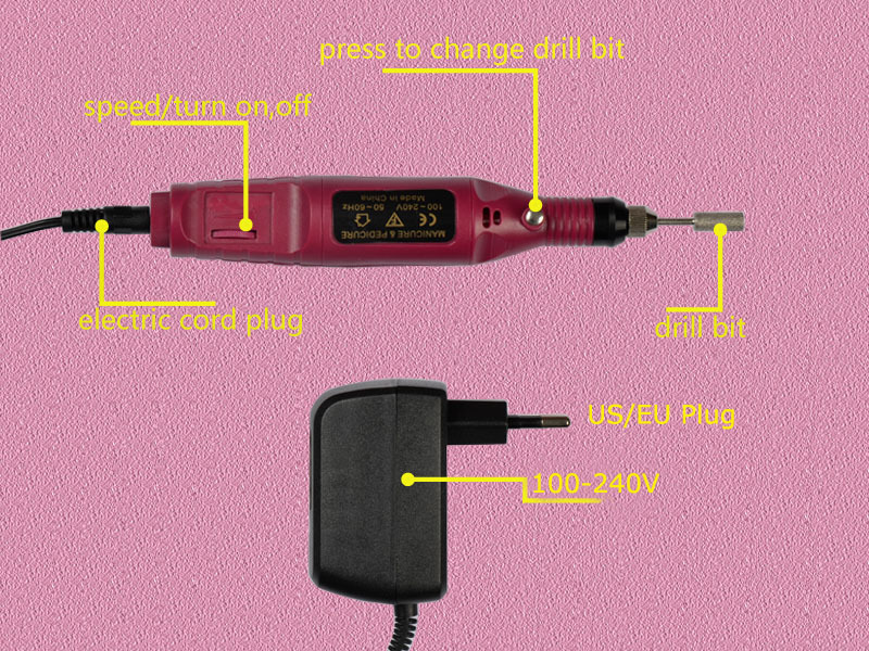 電動ミニアートマシン/ペンの形の電動ネイルドリル/マニキュアセット( 100v、 240v) 問屋・仕入れ・卸・卸売り
