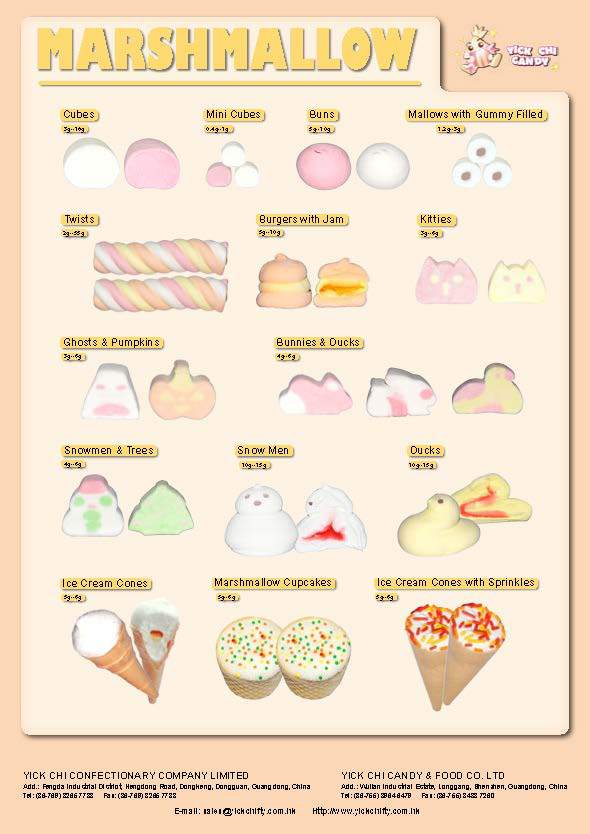 animal shape marshmallow, color mashllow