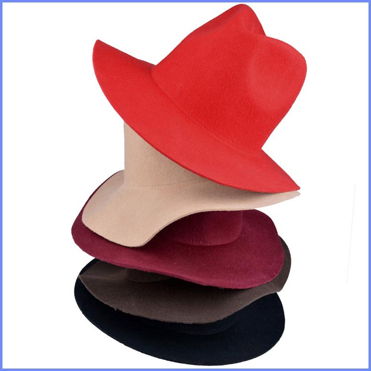 広いつばのフェドーラ帽、 男女兼用安い卸売純粋な広いつばのフェドーラ帽仕入れ・メーカー・工場