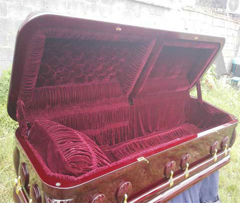Mahogang材料から輸入米国高級木製葬儀棺棺仕入れ・メーカー・工場