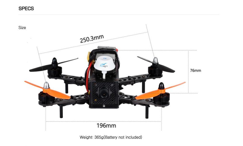G2834 NEW Flysight Speedy F250 RTF FPV 250 mini race quad, PCB built in 250 drone racer,250 mini quadcopter