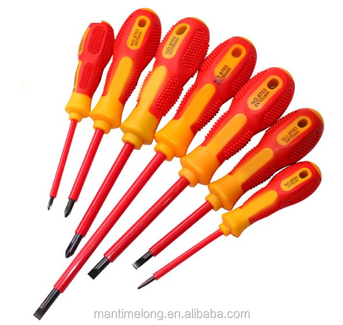 7pcs/set Electricians Screwdriver Set Tool Electrical Fully Insulated