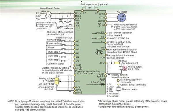 VFD004M21A-ZA-wiring