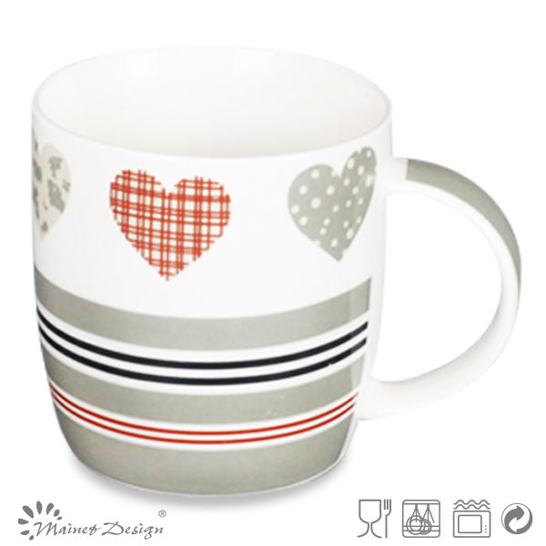 heart decal pepper in high quality newbone china mugs cute and popular
