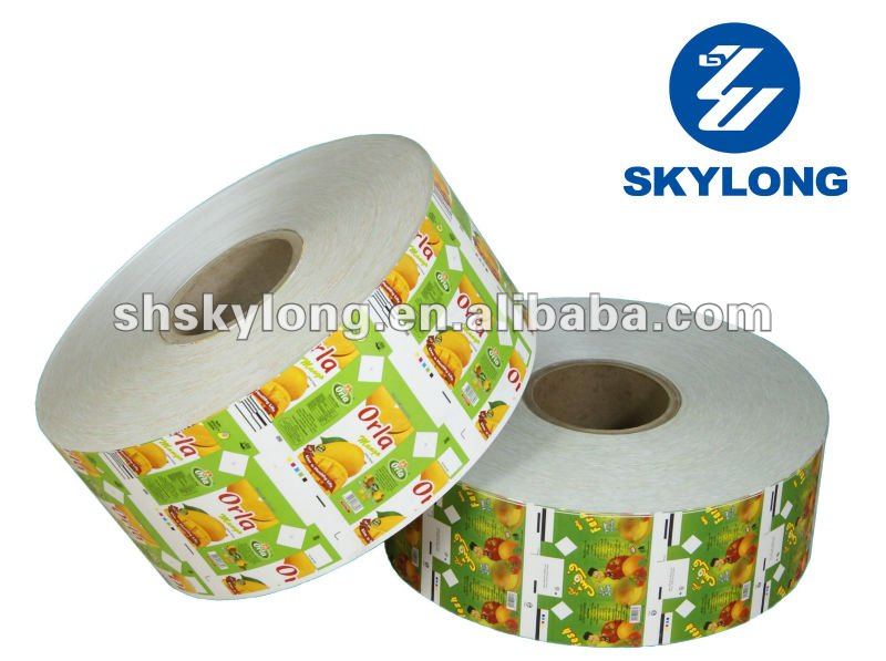 milk and juice paper carton in roll or sheet