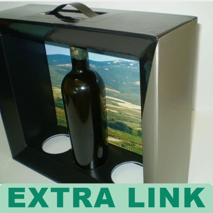 Custom New Design Display Kraft Paper Champagne Wine Gift Box
