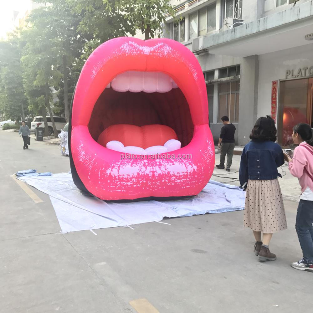 New Design Attractive Big Inflatable Lip,Red Inflatable Ladies Mouth