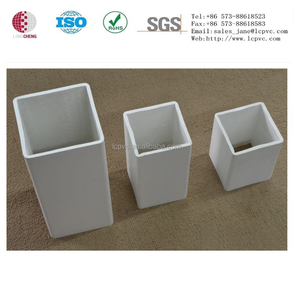 Rigid and high glossy plastic extrusions square pvc tube