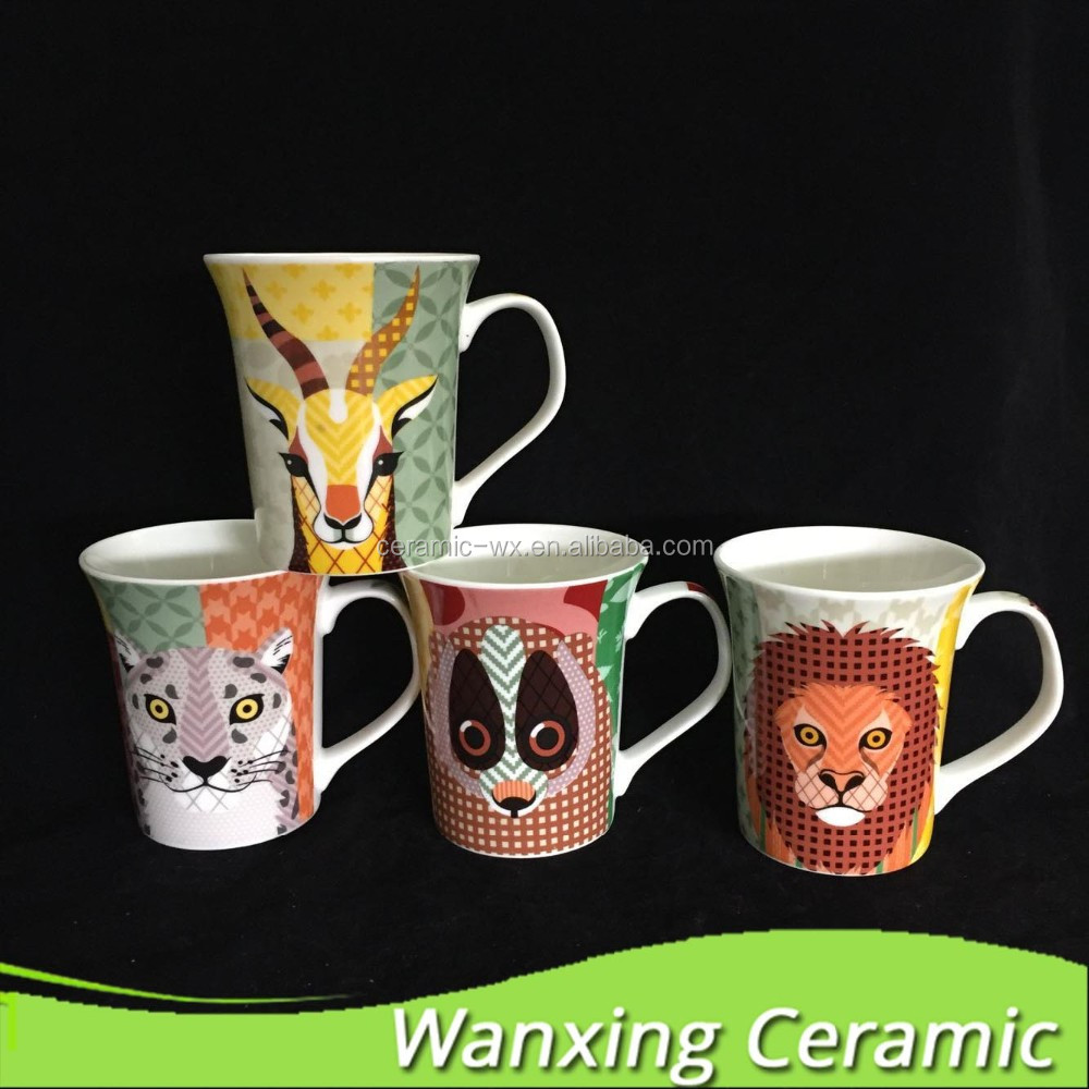 advertising custom coffee ceramic cup ,animal design ceramic mug