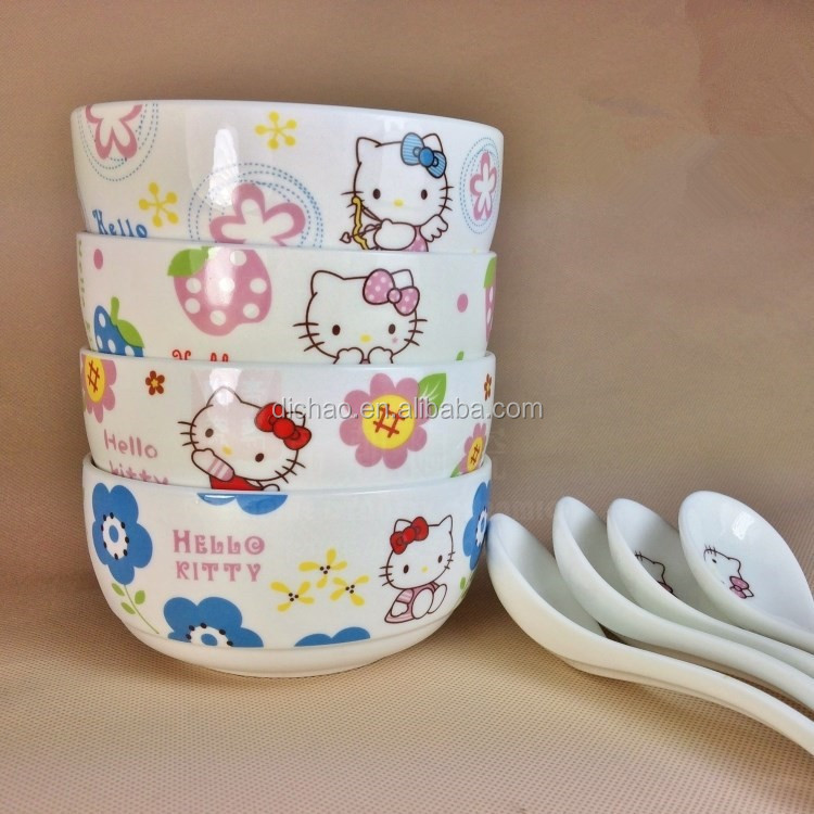 ボウルとスプーン食器タイプと子供セラミック磁器のディナーセット仕入れ・メーカー・工場