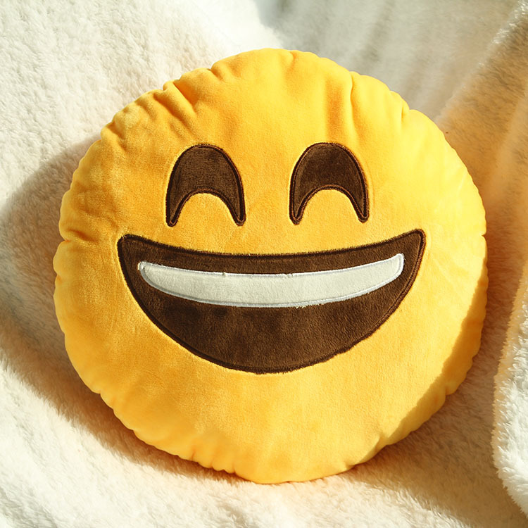 ファクトリーアウトレット市場プロモーションギフトストアベロアキス顔文字装飾的な素敵な笑顔emojiクッション怒っているstuffe/emoji枕仕入れ・メーカー・工場