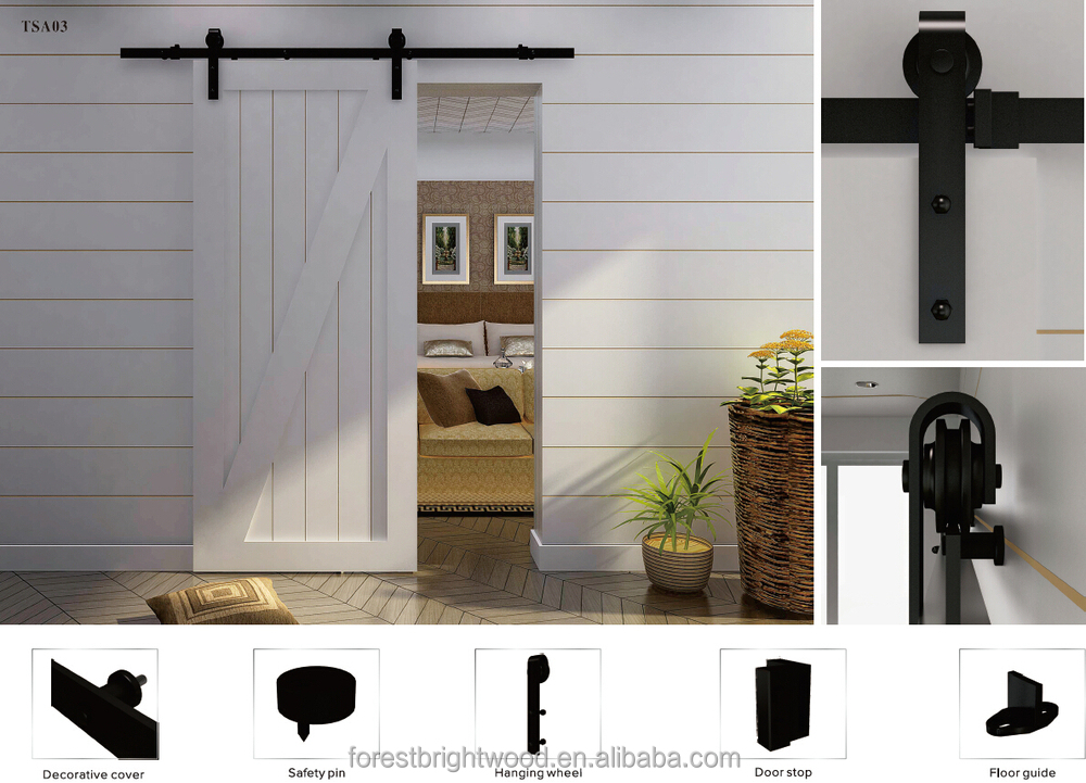 Barn wood sliding door hardware