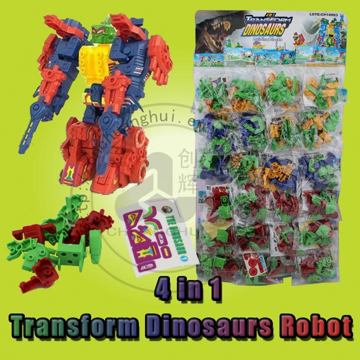 恐竜トランスフォームロボットブロック玩具( を追加することができキャンデー)問屋・仕入れ・卸・卸売り
