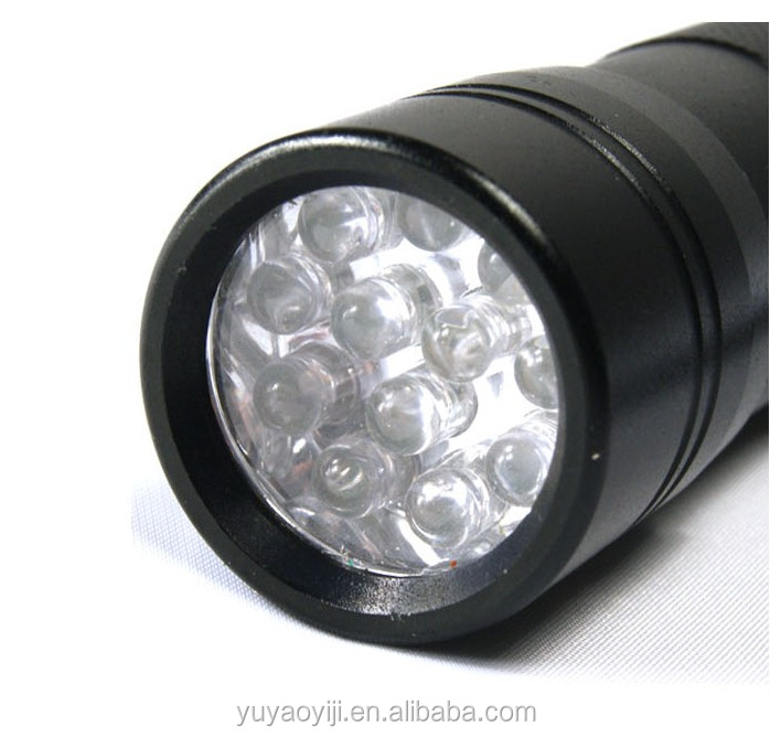 uv懐中電灯12のled懐中電灯の紫外線お金のuv蛍光検出器仕入れ・メーカー・工場