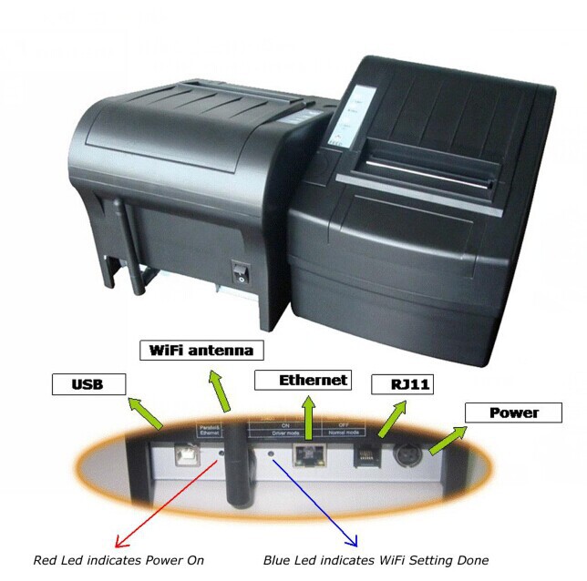 NT-8220 Wifi 80mm CODE 39/CODE 93 Type Thermal Receipt Printer with Auto Cutter