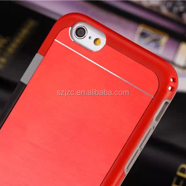 売れ筋hightの質の高い製品の携帯電話ケース用バンパーiphone6付きデュアルカラー、 tpu+aluminum6ケースiphone用問屋・仕入れ・卸・卸売り