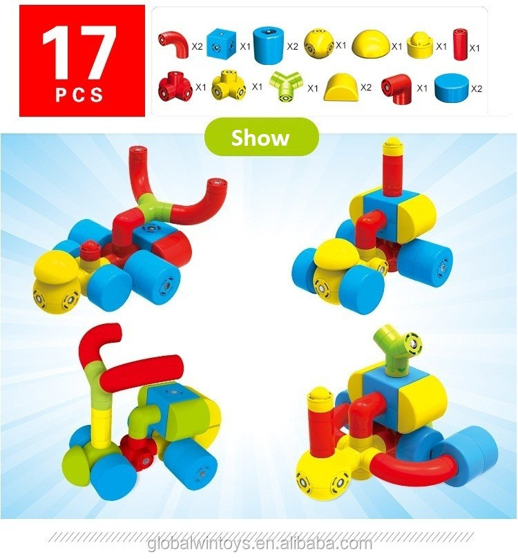 New Building Blocks Magnetic Pipeline Enlighten Toys Bricks DIY Educational Toy.jpg