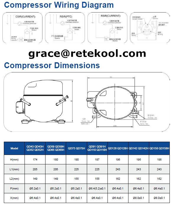 Qd59h R134a L/mbp Commercial Refrigeration Compressor,Freezer Compressor Buy Freezer