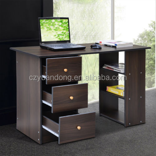 Computer Desk 3 Drawer Black White Beech Dk Walnut Home Office