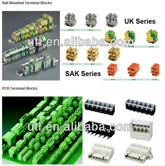 Utl銅ストリップスクリュークランプdinレールpa66ul94v-0jut1-35peのアースコネクタ端子台仕入れ・メーカー・工場
