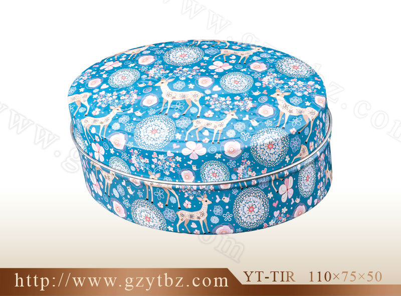 2014 new style plain cookie tin box