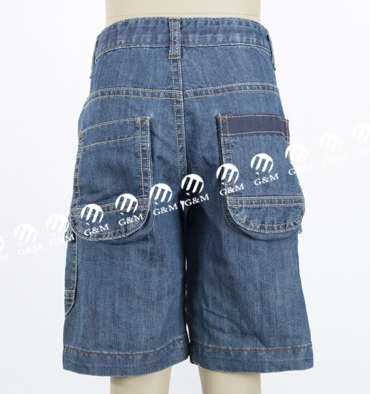 の販売の男の子のデニムバミューダホット2015ベルト付きショートパンツカスタムサービスの膝の長さ仕入れ・メーカー・工場