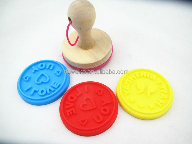 New home made custom cookie stamp silicone chock silicon cookie stamp for cake decoration