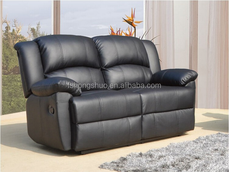Brown Leather Sofa With Blue Accents
