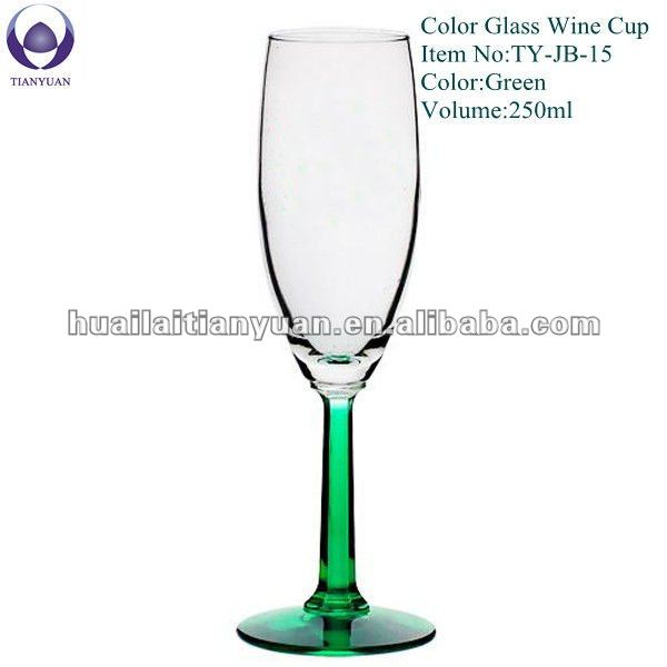 lead free colored handblown pyrex glass champagne tulip