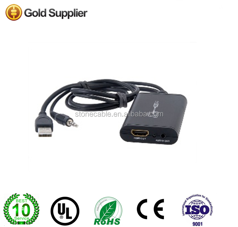 USB to HDMI 1080P High Definition Video Leader (Black)  hardware definition francais
