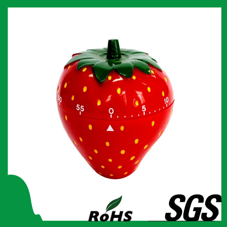60 SecondsTimer Cute Strawberry Shape Fruit Novelty Kitchen Timer