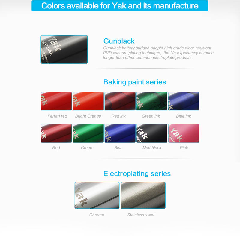 High quality Bianis Yak variable voltage battery best ego vv battery