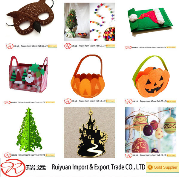 新製品は、 動物をいっぱい2014年フェルトクリスマスの装飾のための仕入れ・メーカー・工場
