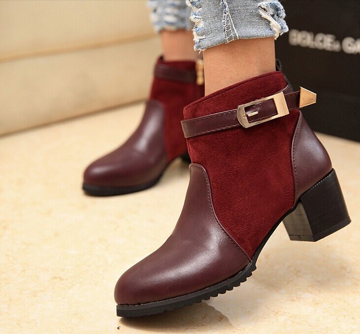 2014 Women's shoes with the belt buckle boots Martin ankle boots women...