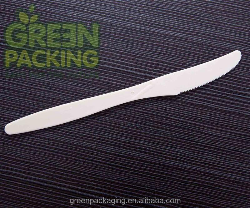 Biodegradable and compostable corn starch knife