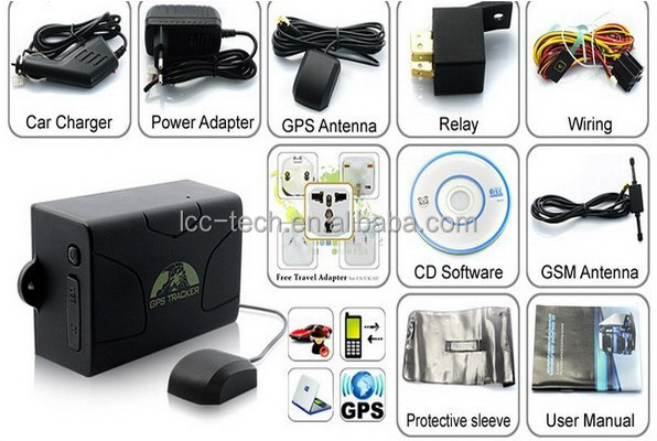 gps traker for boat, vehicle with big capacity internal battery, standby for 60days TK104